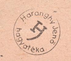 Haranghy Jenő (1894-1951): Lovas. Rézkarc, papír, jelzés nélkül, hátoldalán hagyatéki bélyegzővel, ü...