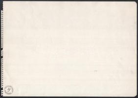 Haranghy Jenő (1894-1951), 2 db rajz: Táncoló lányok és kikötő hajókkal. Vöröskréta, ceruza ill. cer...