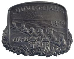 Osztrák-Magyar Monarchia 1916. &quot;LUDVIG BAKA 1914-16 - IR 65 (65. Gyalogezred)&quot; Zn sapkajelvény. Szign.: Lőcsey (37x46mm) T:1- / Austro-Hungarian Monarchy 1916. &quot;LUDVIG BAKA 1914-16 IR 65 (65th Infantry Regiment)&quot; Zn cap badge. Sign.: Lőcsey (37x46mm) C:AU