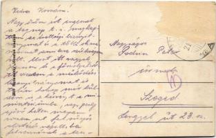 1921 Heves, Piac tér, templom, Frank Zsigmond és Weinberger Sándor üzlete. Rucsinszky Józsefné kiadá...