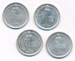 Svájc 1960-1966. 1/2Fr Ag (4xklf) T:2 patina
Switzerland 1960-1966. 1/2 Franc Ag (4xdiff) C:XF pati...