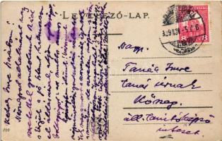 1929 Kiskunfélegyháza, Városi szálló és gőzfürdő. Vesszősi Károly kiadása (EK)