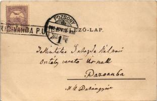 1900 Kisvárda, Fő utca, üzletek. Berger Ignác kiadása (EK) + "KISVÁRDA P.U."