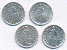 Svájc 1957-1966. 1/2Fr Ag (4xklf) T:2 patina
Switzerland 1957-1966. 1/2 Franc Ag (4xdiff) C:XF pati...