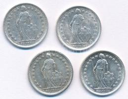 Svájc 1928-1964. 1/2Fr Ag (4xklf) T:2,2- patina
Switzerland 1928-1964. 1/2 Franc Ag (4xdiff) C:XF,V...