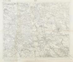 1915 Brody és Stanislawczyk környékének katonai térképe jó állapotban. / Military map in good condition. 55x46 cm