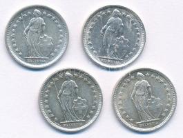 Svájc 1958-1965. 1/2Fr Ag (4xklf) T:1-,2 patina
Switzerland 1958-1965. 1/2 Franc Ag (4xdiff) C:AU,X...
