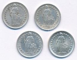 Svájc 1943-1965. 1/2Fr Ag (4xklf) T:1--2- patina
Switzerland 1943-1965. 1/2 Franc Ag (4xdiff) C:AU-...