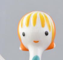 Hollóházi Porcelángyár , készült Ősz Szabó Antónia tervei alapján: Piroska és a farkas. Kézzel feste...