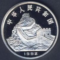 Kína 1992. 5Y Ag "Nagy Fal-hajó" T:PP Csak 15.000db!