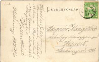 1913 Höltövény, Helsdorf, Halchiu; Fő tér / main square (EK)