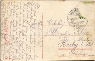 1916 Karánsebes, Caransebes; Patakpart. Halász Nándor kiadása / creek (Rb)