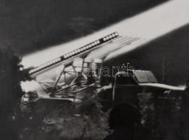 cca Katyusa Pobedán. Nagy méretű pecséttel jelzett vintage művészfotó 60x29 cm Kettőből összeragaszt...