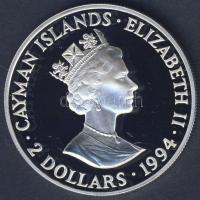 Kajmán-szigetek 1994. 2$ Ag "10 vitorlás hajótörése" T:PP Csak 15.000db!
