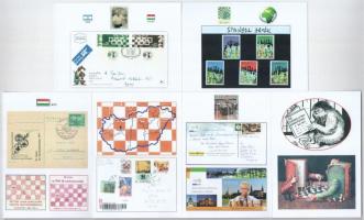 10 db MODERN használatlan sakk motívumlap kíváló minőségben Pápai János gyűjteményéből / 10 modern unused Chess motive postcards in excellent condition from János Pápai's collection