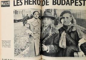 1956 A Paris Match képes magazin utolsó negyedéves számai októbertől decemberig, benne nagyon sok a ...