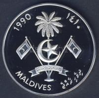 Maldív-szigetek 1990. 250R Ag "Maldív szkúner" T:PP Csak 15.000db!