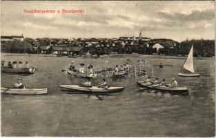 Keszthely, Balaton, csónakázók. Mérei Ignác 921. 1912.