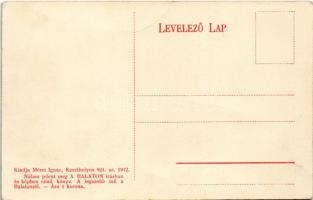 Keszthely, Balaton, csónakázók. Mérei Ignác 921. 1912