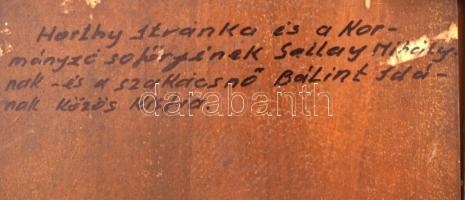 ca 1910 Horthy István (1903-1941) gyerekkként kis barátjával, színezett fotó, jelzés nélkül, karton ...