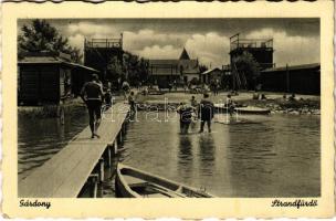 1941 Gárdony, strandfürdő. Filléres Bazár kiadása