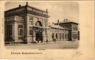 Székesfehérvár, Indóház, vasútállomás. Kiadja Eisler Adolf