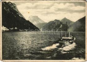 Salzkammergut, Schiffahrt am Traunsee / steamship (worn corners)