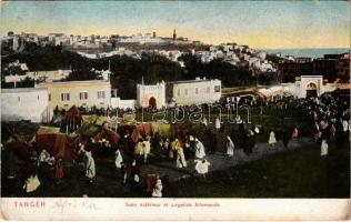 1909 Tangier, Tanger; Soko extérieur et Légation Allemande / market, gates, German legation (EK)