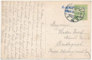 1914 Pozsony, Pressburg, Bratislava; Újvárosi pályaudvar, vasútállomás, gőzmozdony, vonat, felüljáró...