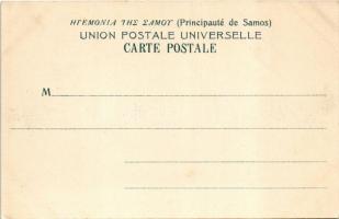 Vathy (Samos), avec ses montagnes neigeuses en hiver 1905 / general view with snowy mountains in the...