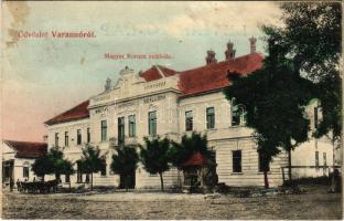 1914 Varannó, Vránov nad Toplou; Magyar Korona szálloda. Klauser Emil kiadása / hotel (EK)