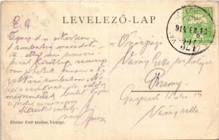 1914 Varannó, Vránov nad Toplou; Magyar Korona szálloda. Klauser Emil kiadása / hotel (EK)