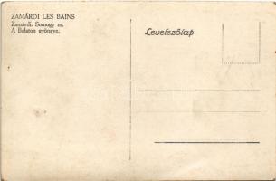 Zamárdi (A Balaton Gyöngye), repülőtér és repülőgép, kikötő, strandfürdő, fürdőigazgatóság, Miss Zam...