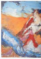 1990 Jan Cremer festő és író. Kiállítási katalógus. DEDIKÁLT példány. Bp., 1990. BTM. Kiadói kissé k...