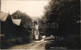1925 Felsőzúgó-fürdő, Ruzsbachfürdő, Bad Ober Rauschenbach, Kúpele Vysné (Horny) Ruzbachy; utca / street. photo