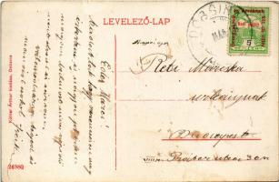 Dobsina, Dobschau; Fő tér, gyógyszertár, Altstock Ede üzlete. Köhler Arthur kiadása / main square, p...