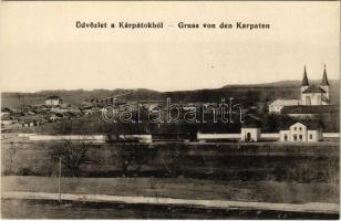 Kárpátalja, Üdvözlet a Kárpátokból! vasútállomás / Gruss von den Karpaten / Zakarpattia Oblast / Transcarpathian railway station