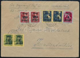1945 (2. díjszabás) Levél 6 bélyeges bérmentesítéssel / Cover with 6 stamps ORGOVÁNY - Kunszentmiklós