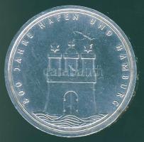 NSZK 1989. 10M Ag "800 éves a hamburgi kikötő" T:BU