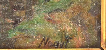 Nagy Ferenc (1892-1970): Alkonyat. Olaj, vászon, jelezve jobbra lent, javított. Dekoratív, sérült fa...