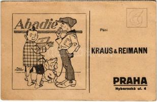 Abadie. Kraus & Reimann Praha / Abadie cigarette papers advertisement, smoking s: Paul Assmann (EK)