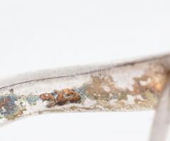 Ezüst(Ag) fülbevalópár gránáttal, jelzett, h: 4 cm, bruttó: 11,9 g