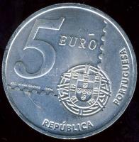 Portugália 2003. 5&#8364; Ag "150 éves a portugál bélyeg" T:2+ k. kis ph.