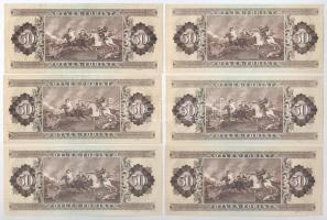 1989. 50Ft (6x) T:I-,III
Hungary 1989. 50 Forint (6x) C:AU,F
Adamo F23