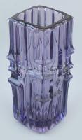Vladislav Urban(1937-): Sklo Union lila üvegváza a 60-as évekből. Hibátlan, m: 20,5 cm
