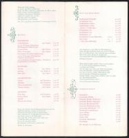 cca 1970 Die Möwe Kollektív étlap és itallap és üdvözlő kártya