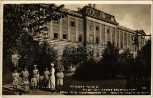 1930 Wien, Vienna, Bécs IX. Kinder Klinik Prof. Dr. Franz Hamburger, Neue Wiener Kliniken. Lazarettgasse 14. / children hospital. photo (Rb)