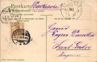 1905 Grodków, Grottkau; Evangel. Kirche, Bäckerei, Carl Riese 50., Heckel 48. Verlag Feodor Stöbe / ...