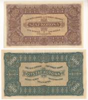 1923. 100K "Magyar Pénzjegynyomda Rt." nyomdahely jelöléssel + 500K nyomdahely jelölés nél...