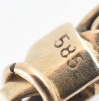 Arany (Au) 14K fonott karkötő, jelzett, h: 21 cm, nettó: 6,4 g